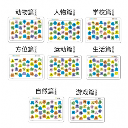 幼儿早教识字拼图宝宝启蒙认字认知卡片3-4到6岁儿童进阶益智玩具图1