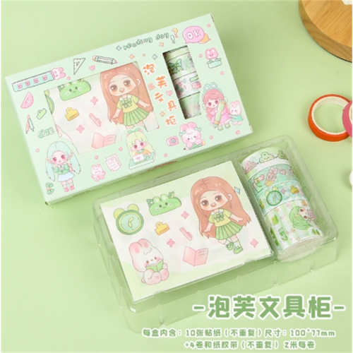 可爱卡通盒装手账贴纸 学生DIY手工和纸胶带奖品礼物礼盒套装批发图2