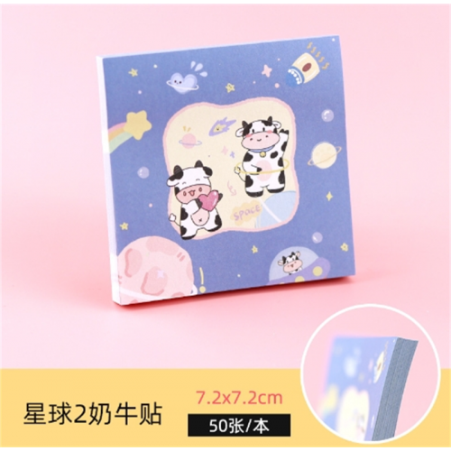 创意文具卡通可爱便利贴彩色学生标记留言便签纸可撕少女心小本子图1