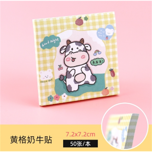 创意文具卡通可爱便利贴彩色学生标记留言便签纸可撕少女心小本子图3