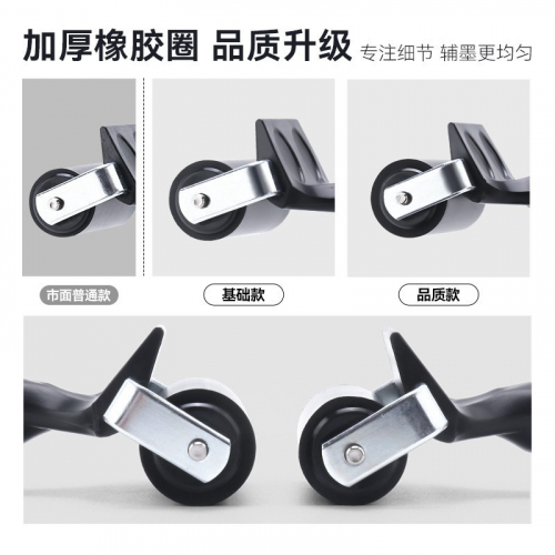 黑色版画滚筒乳胶涂料印花油墨版画滚轮胶滚多尺寸滚筒刷图2
