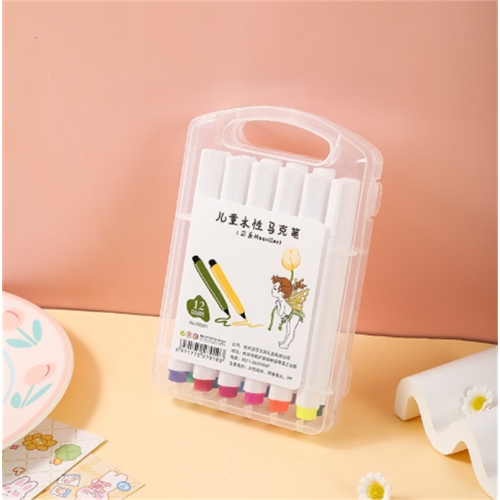 新款儿童水性马克笔套装学生美术绘画专用幼儿园手绘可水洗耐磨损图1