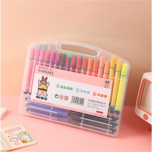 新款开学季卡通彩色水性笔可水洗大容量儿童水彩笔小学生绘画笔图5