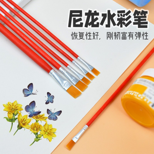 尼龙水粉画笔油画丙烯美术油画笔美术水粉笔图3