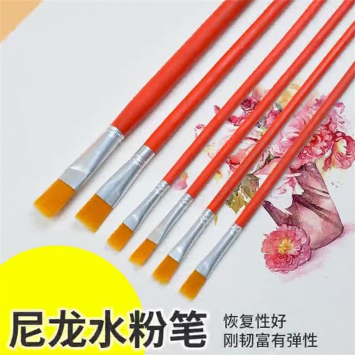 尼龙水粉画笔油画丙烯美术油画笔美术水粉笔图2