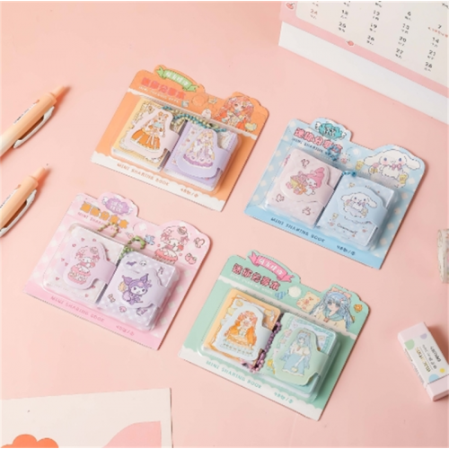 新品动漫迷你分享本小本子挂件便签本中小学生随身便携可爱口袋本图1