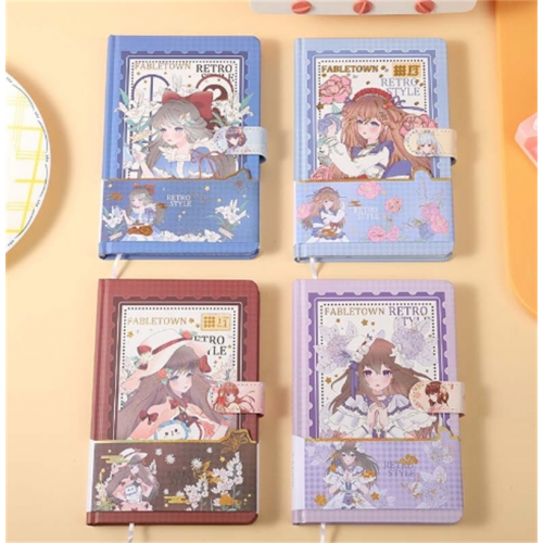 新款A5创意磁扣手账本加厚烫金彩页笔记本学生可爱记事本子批发图2