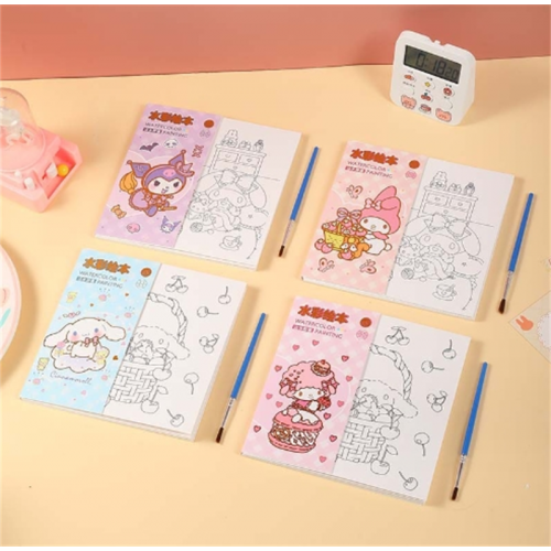 儿童卡通水彩涂色绘本幼儿园填色可爱涂鸦画册益智启蒙便携画画本图2