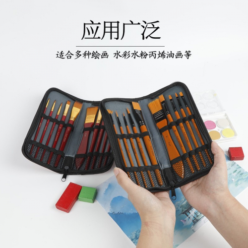 11件套画笔刷水粉水彩丙烯油画画刷笔套装美术绘画用品工具图2