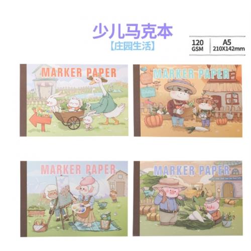 图画本A4美术本儿童绘画本16K幼儿园彩铅素描白纸马克笔本批发图1