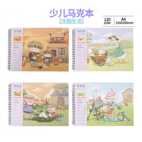 图画本A4美术本儿童绘画本16K幼儿园彩铅素描白纸马克笔本批发图2