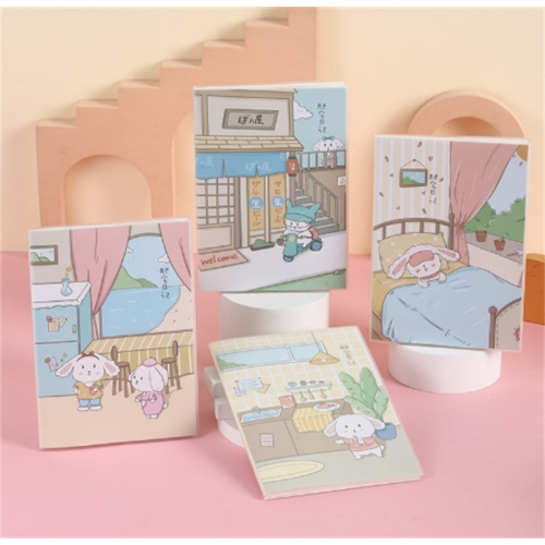 学生a5笔记本软皮磨砂胶套本32k简约创意奖品卡通日记本练习本图2