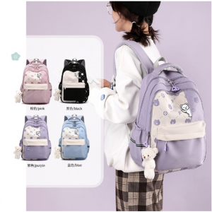 新品女款双肩包小学生书包减负时尚少女清新款背包批发销售