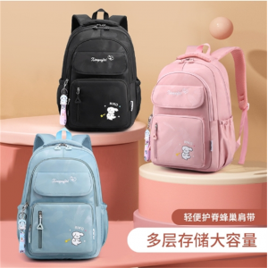 学院风书包中小学生女款双肩背包轻便护脊大容量书包