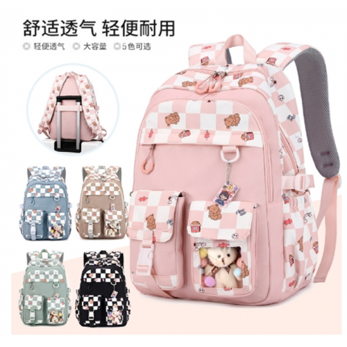 爆款自然鱼背包小学生批发减负护脊三四五六年级初中生书包图1