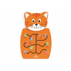 幼儿园基础设施儿童游乐益智玩具系列墙面游戏-数字小猫