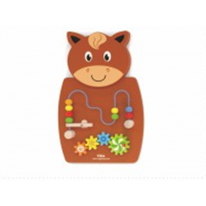 幼儿园基础设施儿童游乐益智玩具系列墙面游戏-绕珠小马
