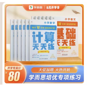 小学1-6年级辅导思维训练书基础天天练语文数学计算口算专项益智书