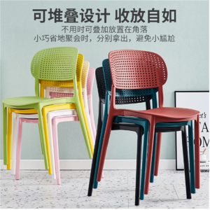 北欧简约ins风家用网红靠背塑料多功能餐椅书桌凳子餐厅餐桌椅子