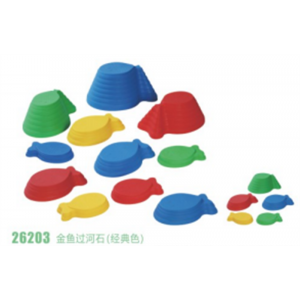 幼儿园游乐设施儿童娱乐注塑系列金鱼过河石(经典色)