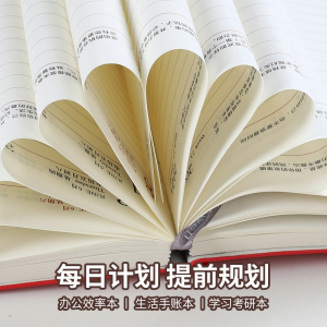 2024年历本侧边可插笔日程管理时间365天每日计划记事本手册