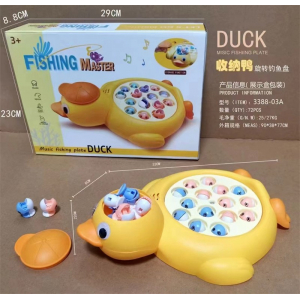 早教智力益智儿童玩具磁性鱼竿训练桌面开发青蛙小猫钓鱼3388-03A