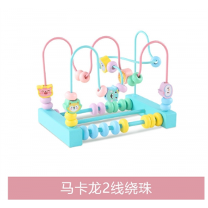 婴儿童绕珠串珠积木6-12个月男女孩益智力玩具1-2-3周岁早教批发