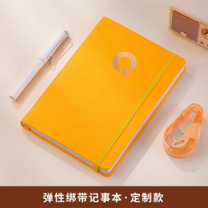 定制画面商务伴手礼品笔记本子软皮面布面纸张手账本子烫金印logo