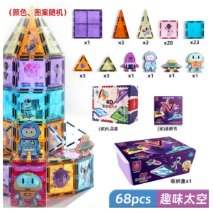 4D彩窗钻石磁力片益智玩具宝宝纯磁力拼装搭积木儿童节礼物