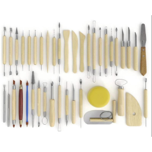 新品莘桐绘画工具 陶泥雕刻工具DIY泥塑套装42件泥塑工具套装