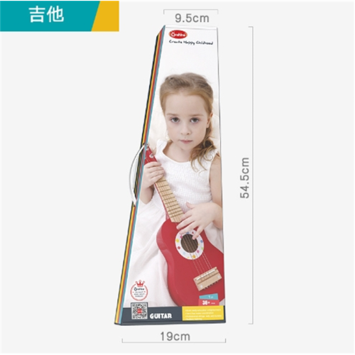儿童玩具乐器仿真木制尤克里里 吉他四弦可弹奏启蒙早教音乐玩具图1
