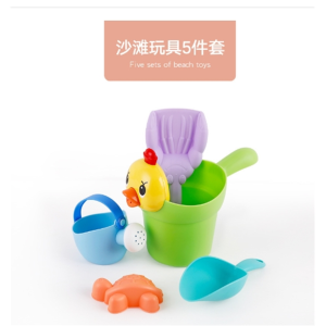 儿童软胶沙滩玩具小孩玩沙工具宝宝洗澡小鸭子戏水套装