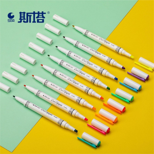 STA斯塔8801小双头彩色荧光笔套装淡色标记笔学生用糖果色记号笔