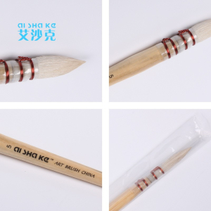 美术水粉水彩油画笔羊毫羊毛圆头丙烯笔 拖把笔刷