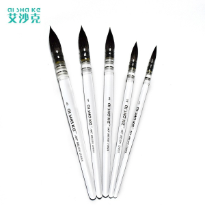 羊毛拖把笔透明亚克力画笔绘画水彩水粉油画笔
