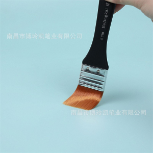 尼龙板刷子平头木杆油画刷水彩水粉画笔油漆刷