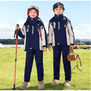 小学生校服冲锋衣三件套秋冬班服运动套装幼儿园园服可拆卸三合一