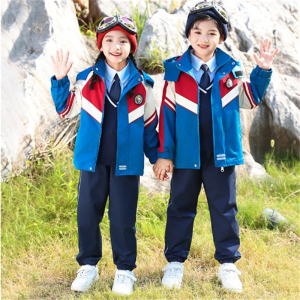 小学生校服套装老师班服英伦风冲锋衣三件套秋冬季加厚幼儿园园服