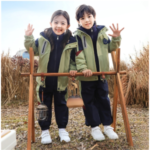 班服小学生校服冲锋衣三件套春秋装儿童学院风套装冬季幼儿园园服