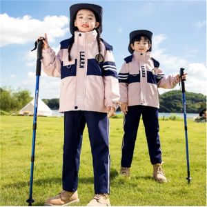 儿童冲锋衣校服套装小学生加绒三件套可拆卸秋冬季班服幼儿园园服