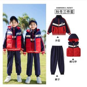 小学生校服春秋装马甲加厚儿童运动班服冬季幼儿园园服三件套校服