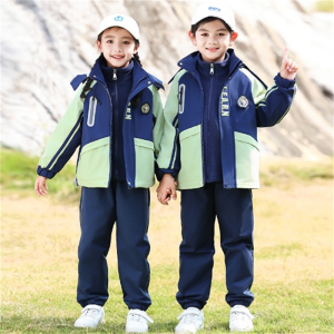 儿童班服小学生校服冲锋衣秋冬装可拆卸三件套春秋运动