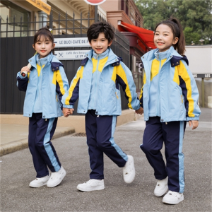 小学生校服冲锋衣三件套可脱卸加厚班服幼儿园园服春秋套装秋冬装