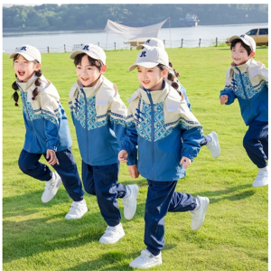 小学生校服冲锋衣秋冬装民族风三件套幼儿园园服春秋儿童运动班服