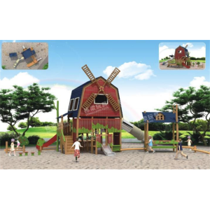 幼儿园户外设施儿童户外大型木制组合滑梯系列 DL-05201