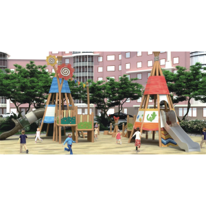 幼儿园户外设施儿童户外大型木制组合滑梯系列 DL-05401