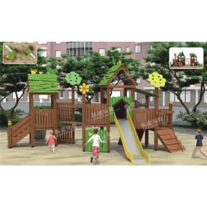 幼儿园户外设施儿童户外大型木制组合滑梯系列 DL-06002