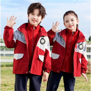 小学生校服冲锋衣三件套幼儿园园服春秋款儿童班服幼儿秋冬套装