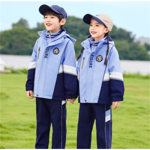 小学生校服冲锋衣春秋装儿童班服加厚秋冬新款幼儿园园服三件套装