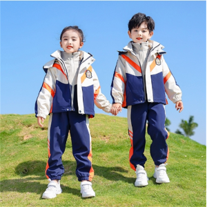 春秋装小学生冬季班服儿童秋冬款校服套装防寒卸冲锋衣